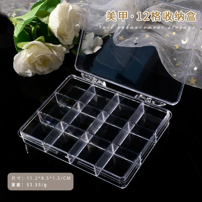 Workshop Tools Cabinet - 6/12/24grids Empty Clear Plastic Organizer Box