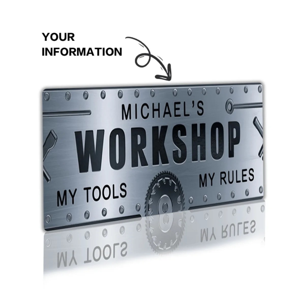 Workshop Tools Wall - Personalized Custom 6x12