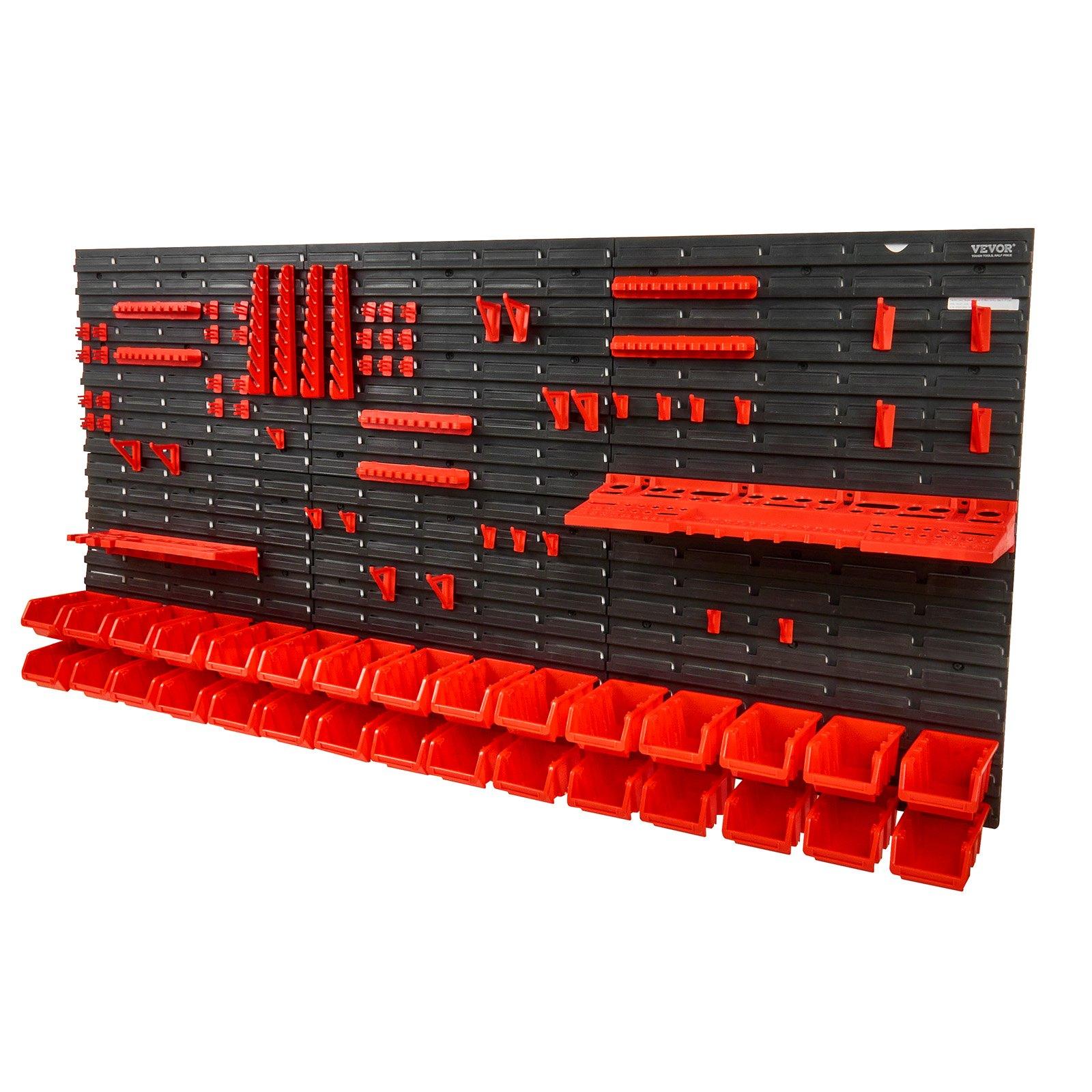 Workshop Tools Wall - Wall Mounted 30-Bin Plastic Parts Rack