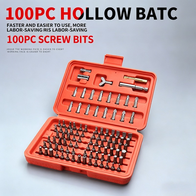 Hand Tools In Workshop - 100PCS Screwdriver Bit Set, Hollow Security