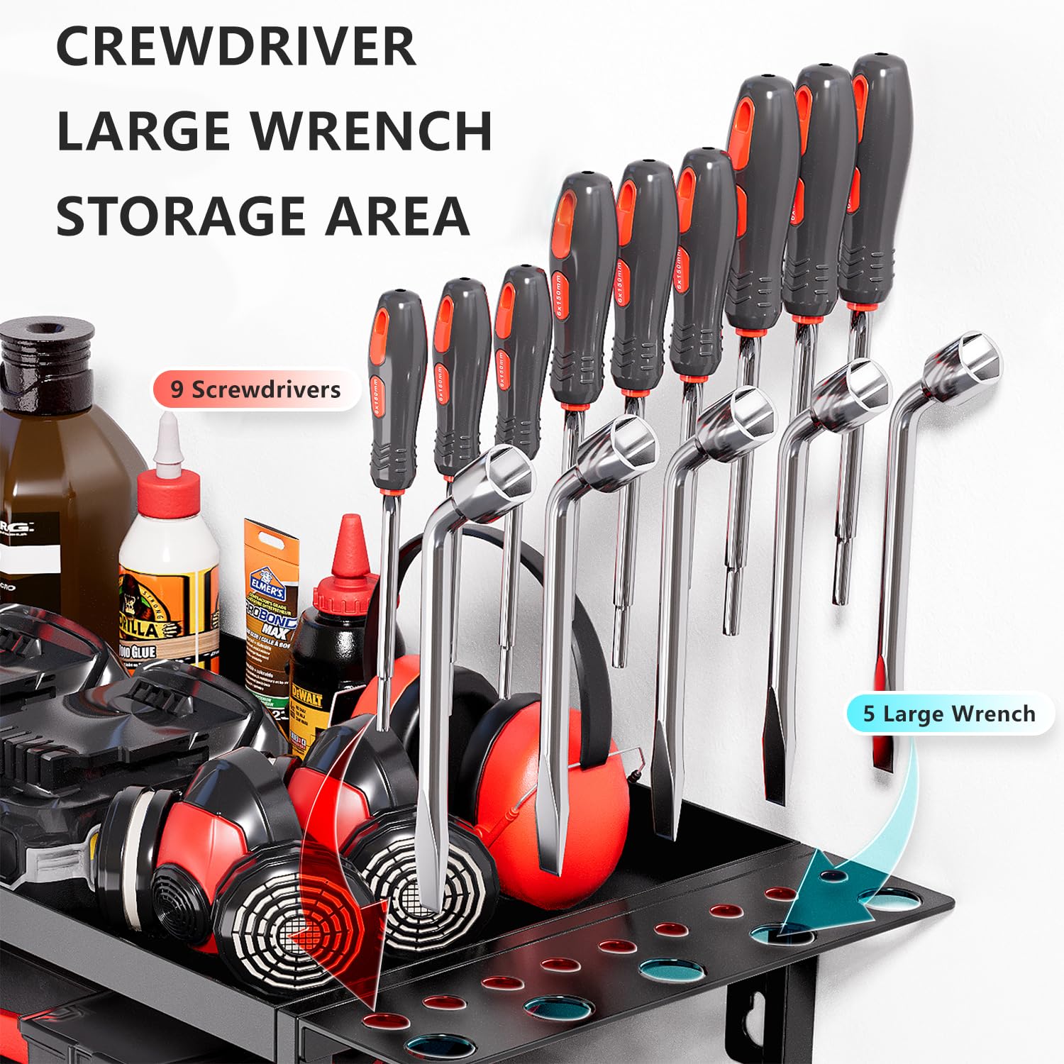 Power Tool Rack Wall Mount Too - Hand Tools In Workshop ulasan dan harga
