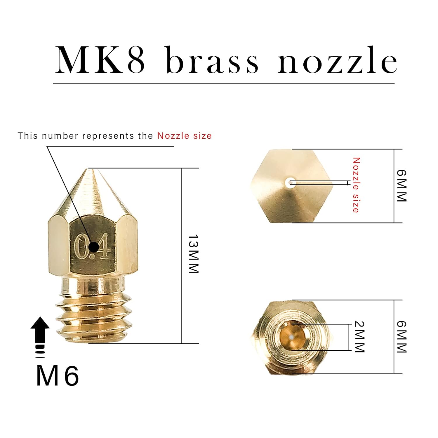 CREALITY 20 Pcs MK8 Brass Nozz - Creality Printer Ender 3 ulasan dan harga