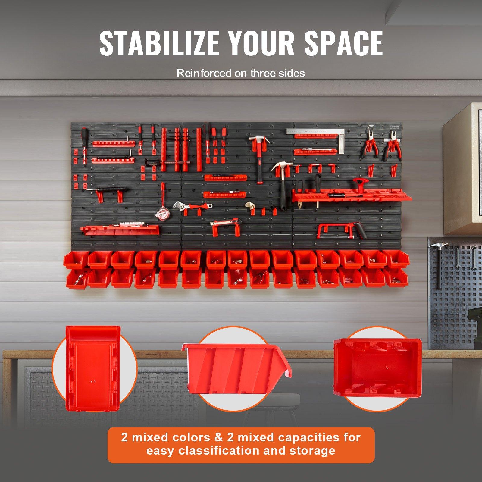 Wall Mounted 30-Bin Plastic Pa - Workshop Tools Wall ulasan dan harga