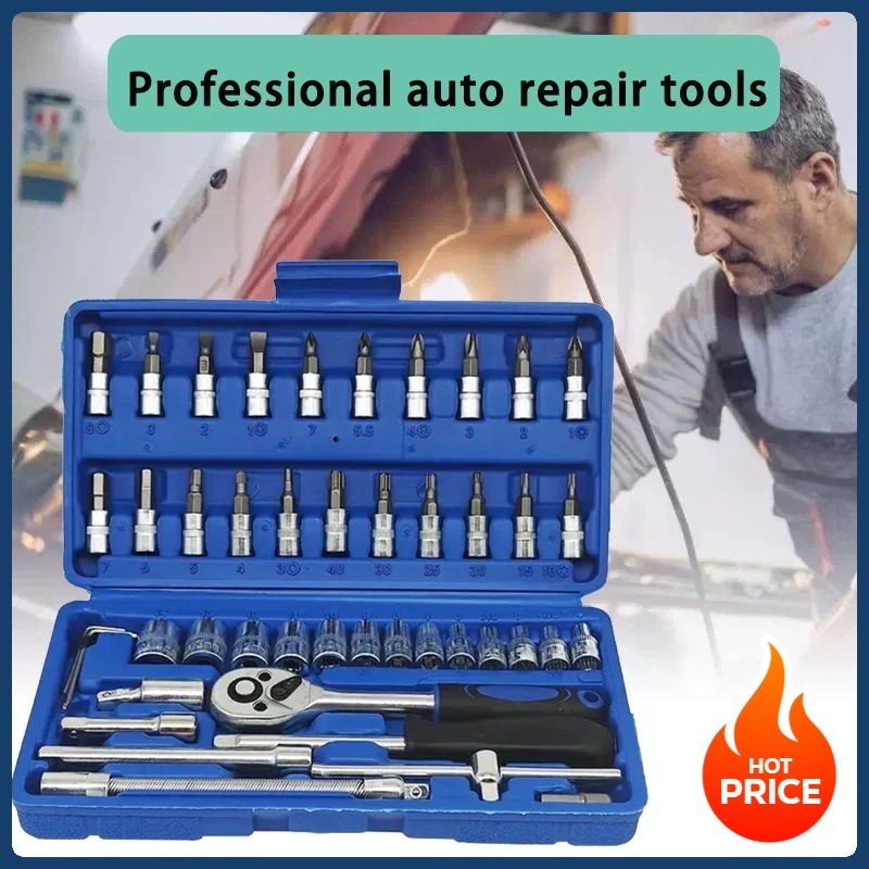 46-in-1 Heavy Duty Automotive  - Car Workshop Tools Kit ulasan dan harga