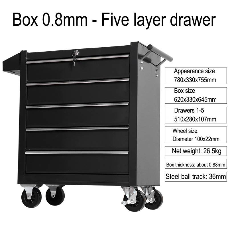 5 Drawer Storage Tool Box Trol - Workshop Tools Cabinet ulasan dan harga