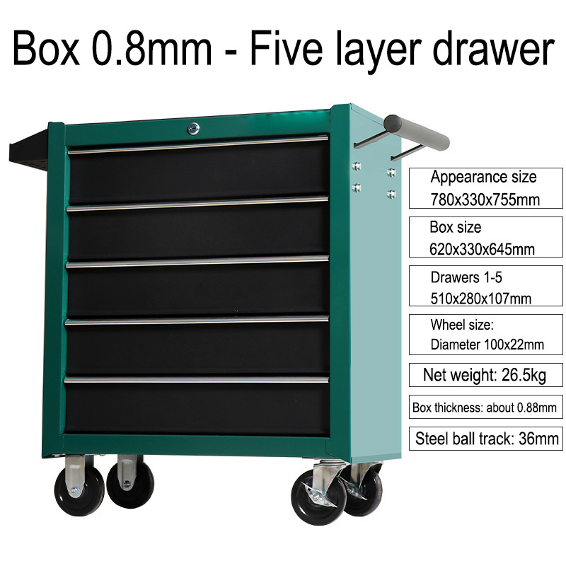 5 Drawer Storage Tool Box Trol - Workshop Tools Cabinet ulasan dan harga