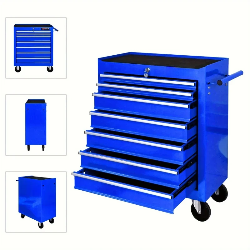 7 Drawers Blue Multifunctional - Workshop Tools Cabinet ulasan dan harga