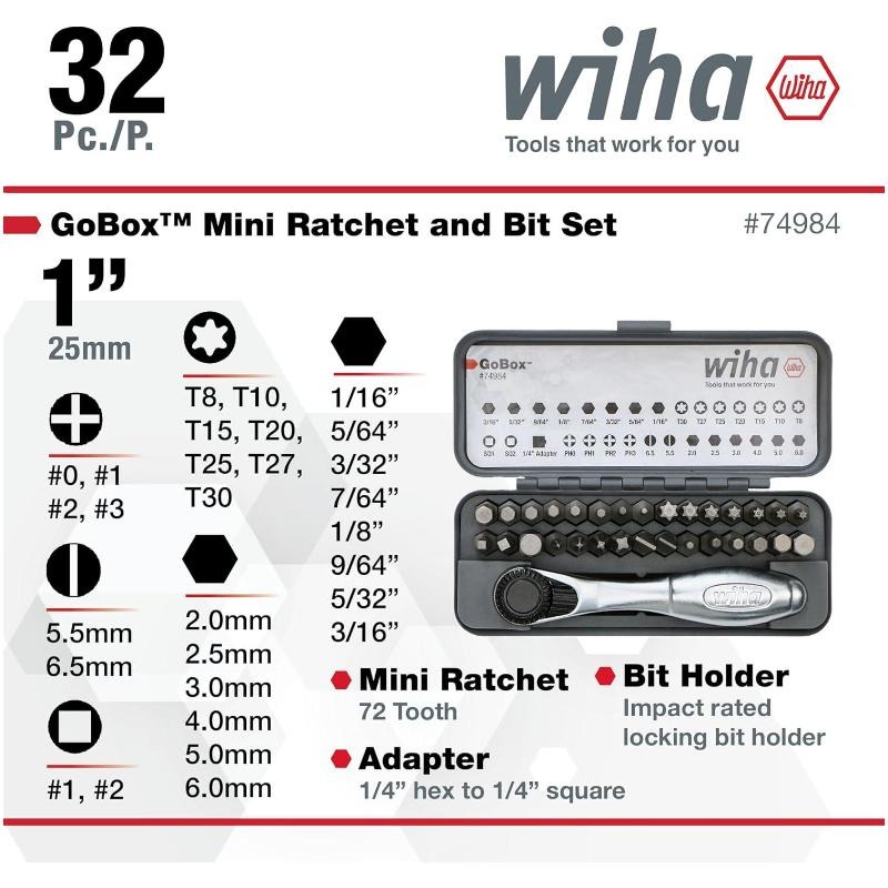 WIHA 74984 GoBox Drill Bit Set - Tools Vn ulasan dan harga